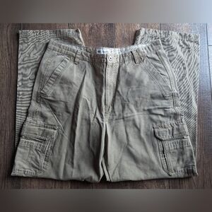 Columbia Cargo Pants Omni-Shade Green 100% Cotton Mens Sz 38 x 33 Pockets!